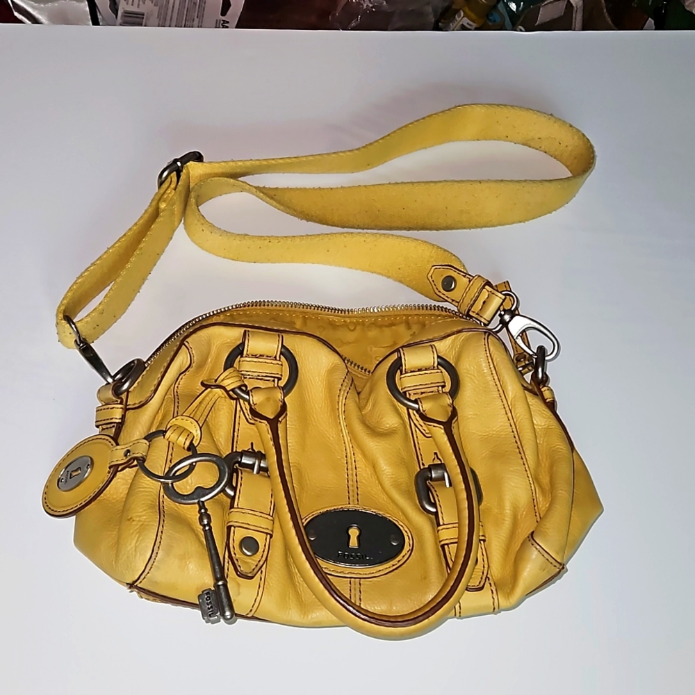 Yellow fossil purse